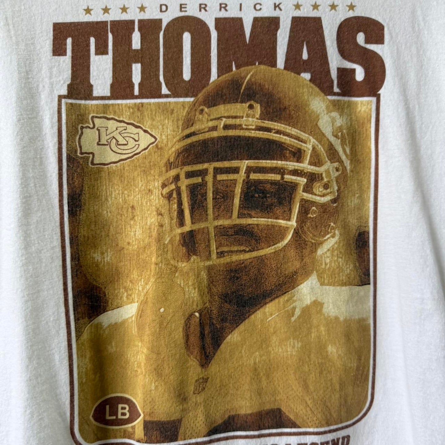 Vintage 90s Kansas City Chiefs Derrick Thomas NFL T-Shirt - Medium