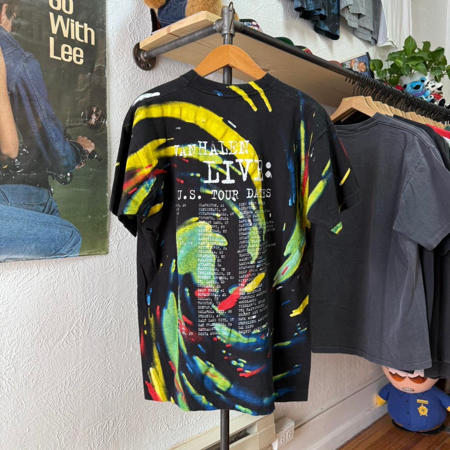 Vintage 90s Van Halen Live All Over Print Band T-Shirt - Large
