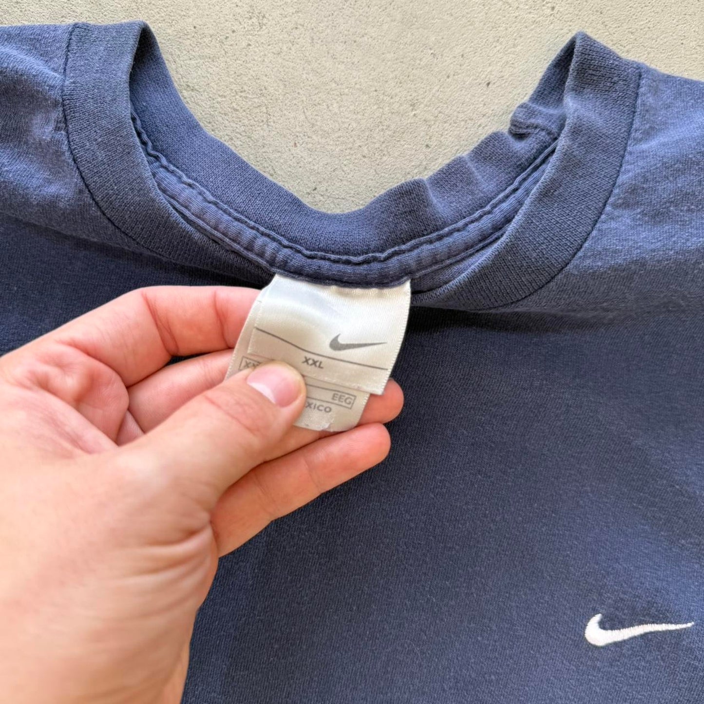 Vintage 90s Nike Side Swoosh Check T-Shirt - XX-Large