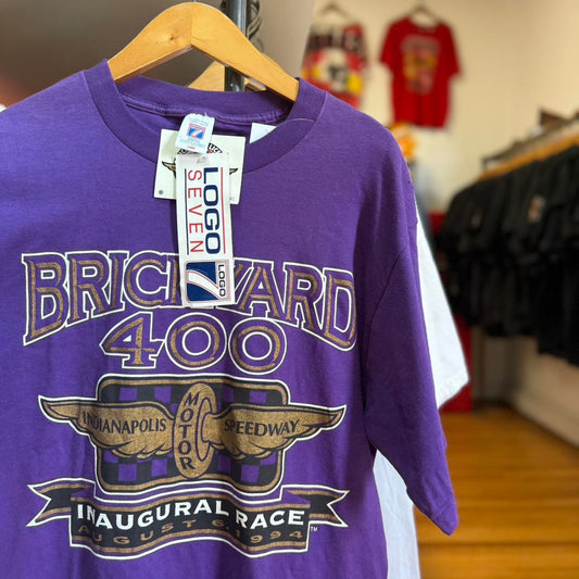 Vintage 90s NASCAR Brickyard 400 Racing Race Car T-Shirt