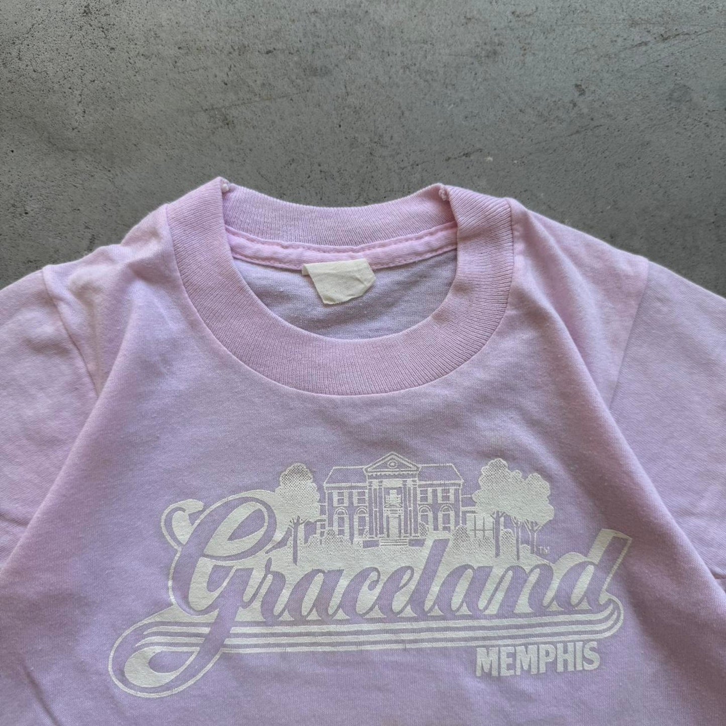 Vintage 80s Elvis Graceland Memphis T-Shirt - Kids Medium