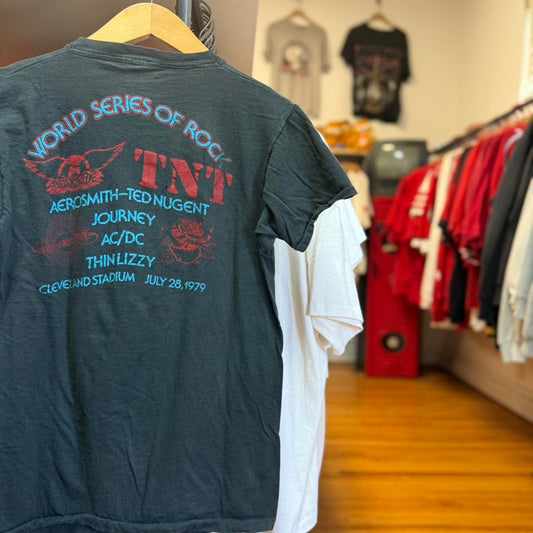 Vintage Monsters of Rock AC/DC Journey Dragon Band Metal T-Shirt - Medium