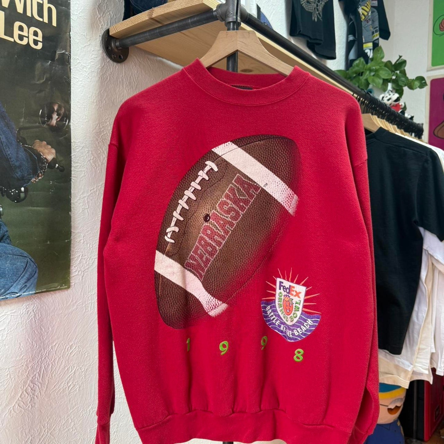 Vintage 90s Nebraska Huskers FedEx Orange Bowl Football Crewneck - X-Large