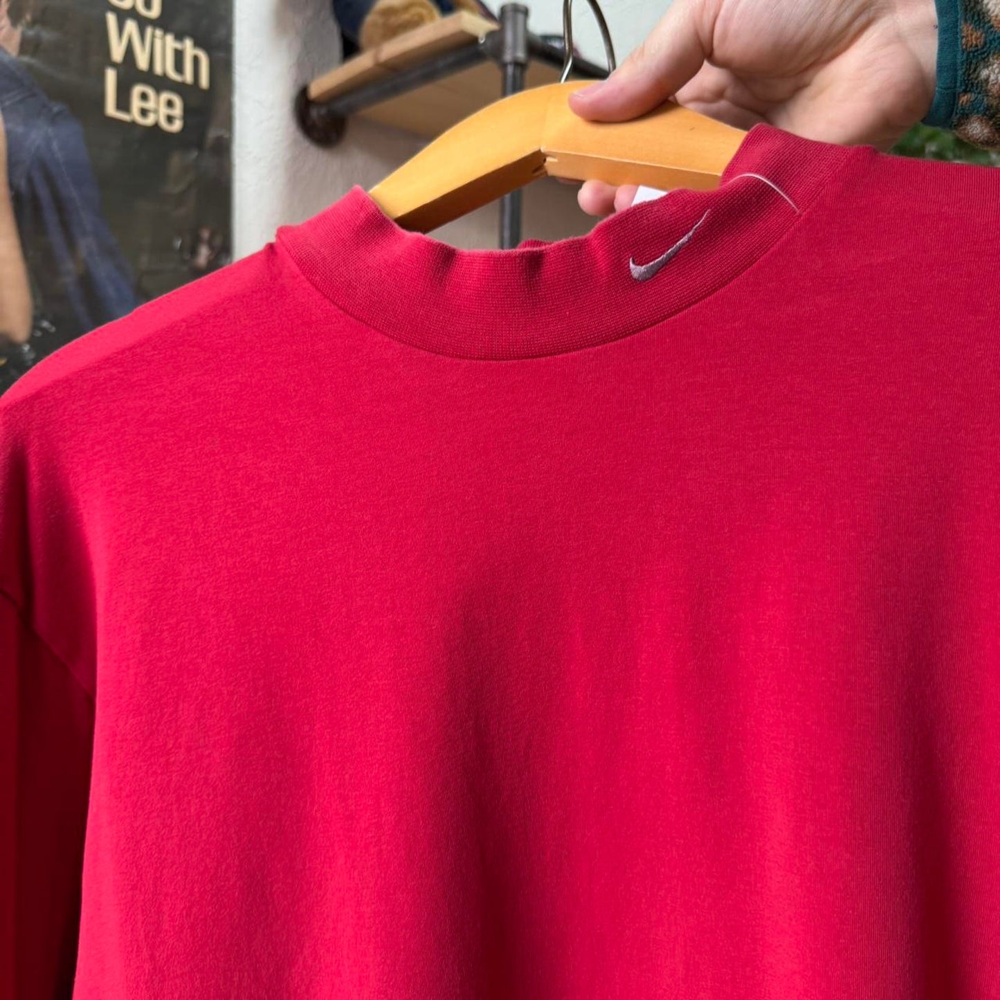 Vintage 90s Nike Swoosh Mock Neck T-Shirt  - XX-Large