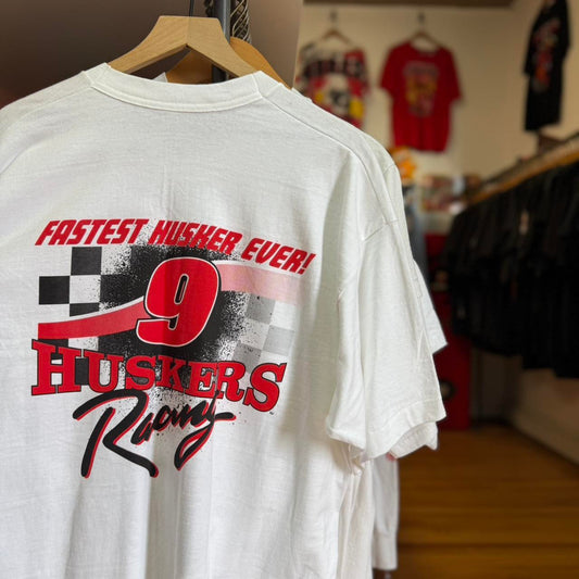Vintage 90s Nebraska Husker NASCAR Racing T-Shirt