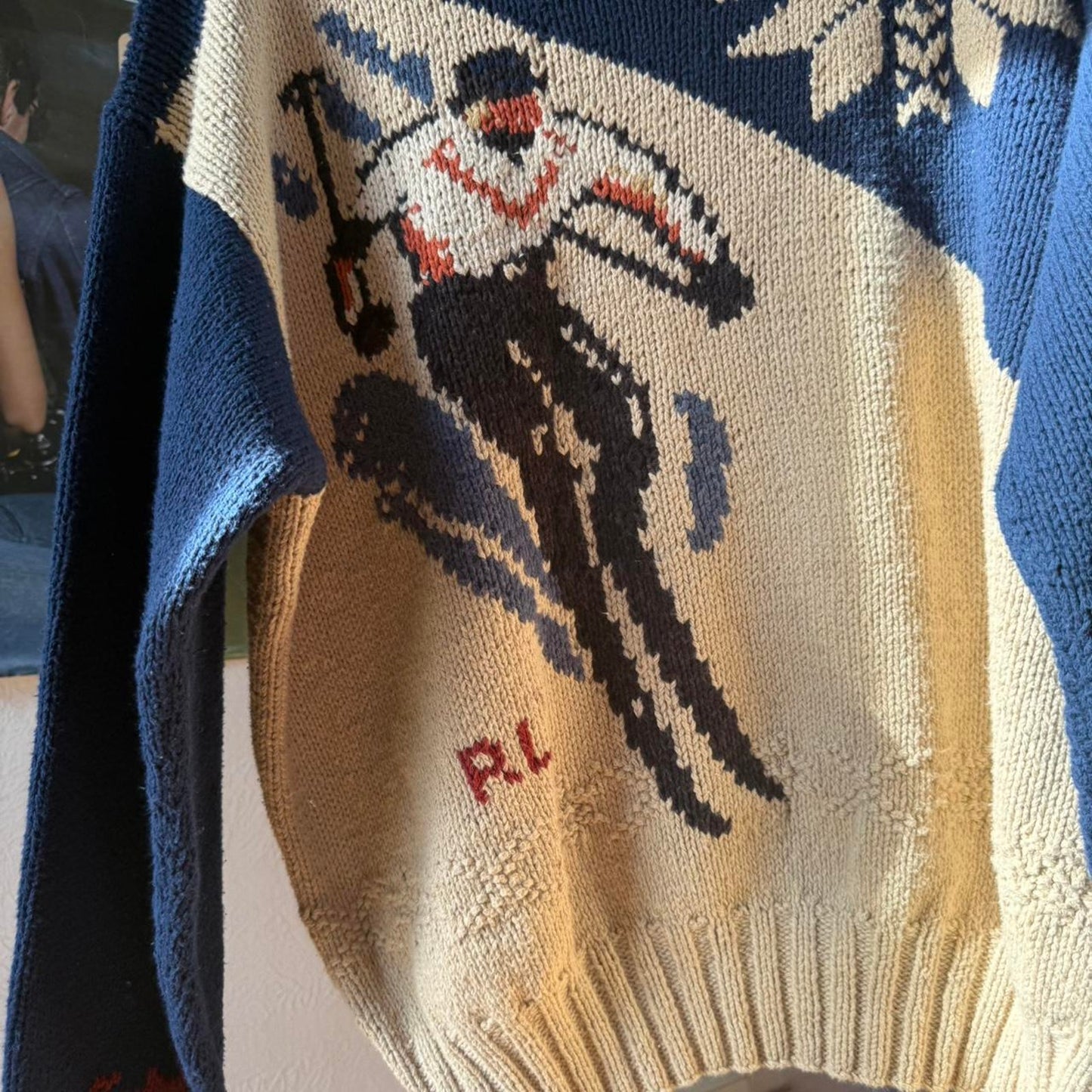 Vintage Polo Ralph Lauren RL Ski Skiing Knit Sweater - Large