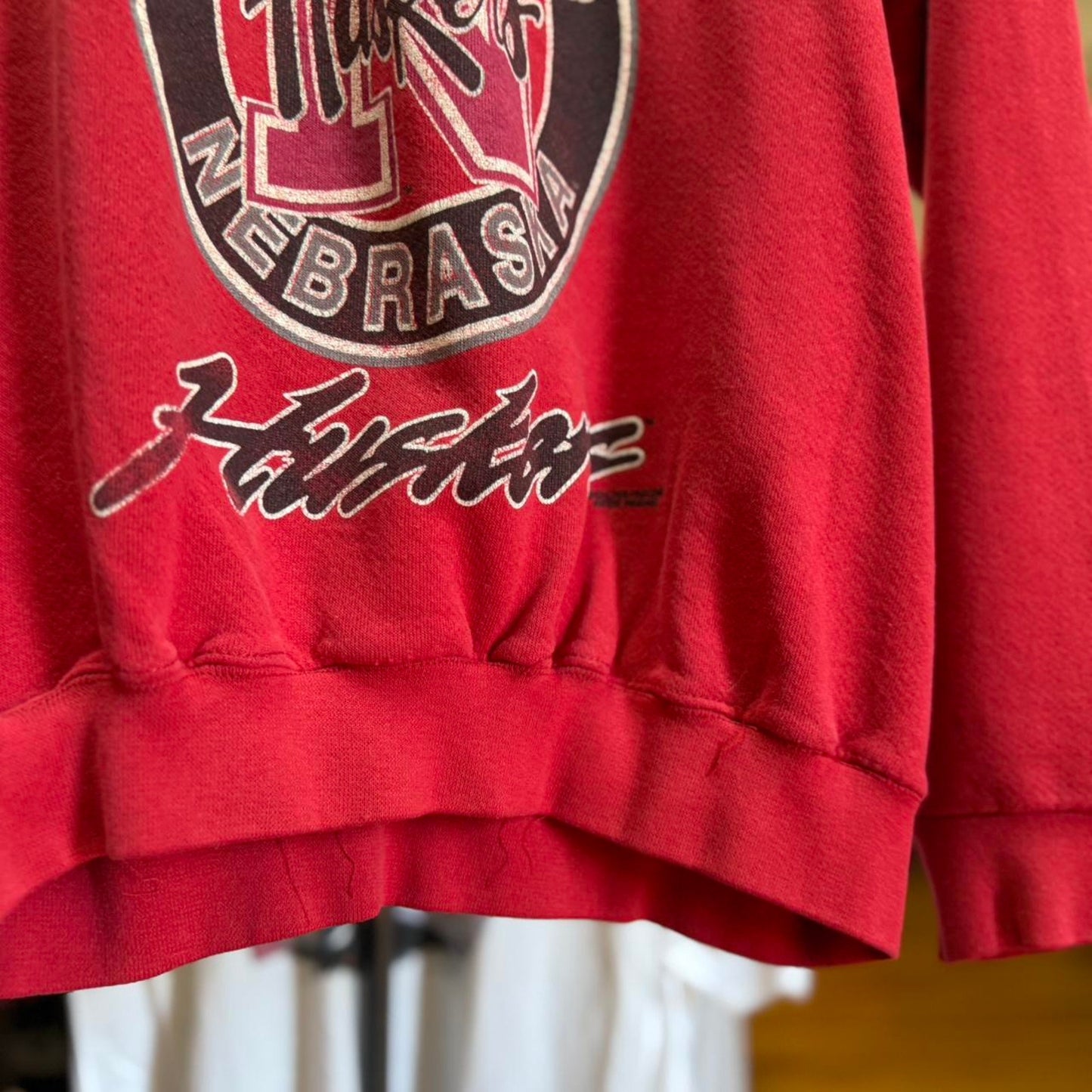 Vintage 90s Nebraska Huskers Spell Out Puff Print Crewneck