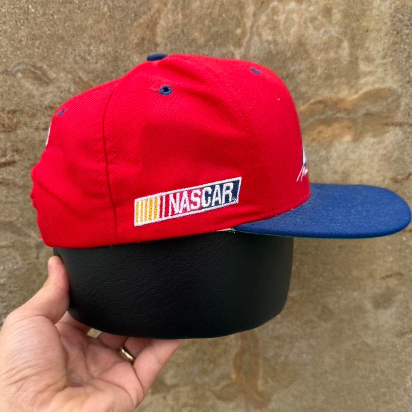 Vintage 90s Mark Martin Nascar Racing Race Car Snapback
