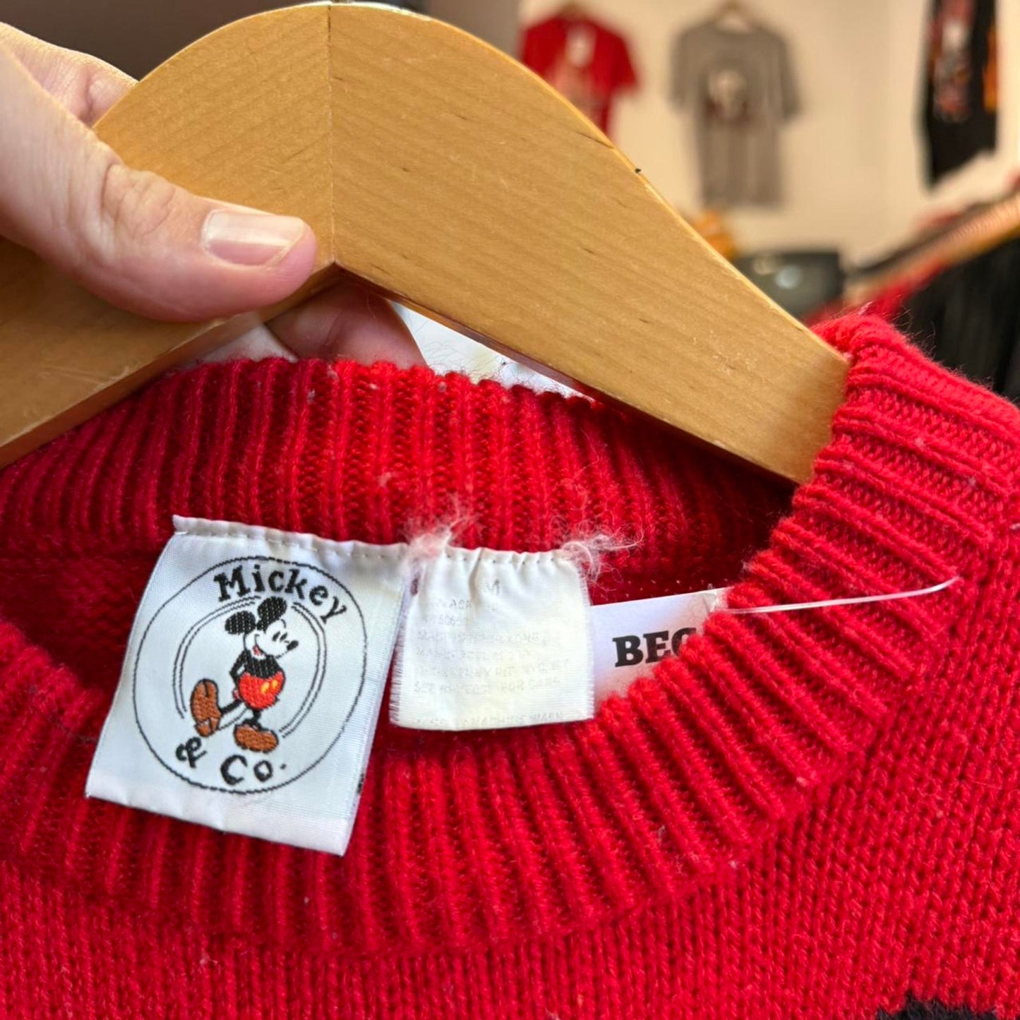 Vintage 90s Disney Mickey Mouse Sweater - Medium