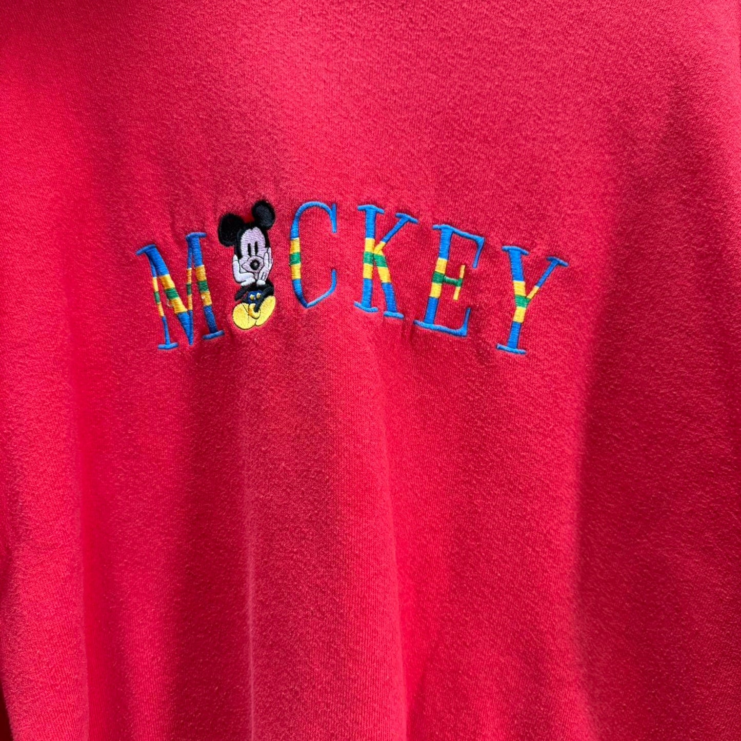 Vintage 90s Mickey Disney Embroidered Crewneck