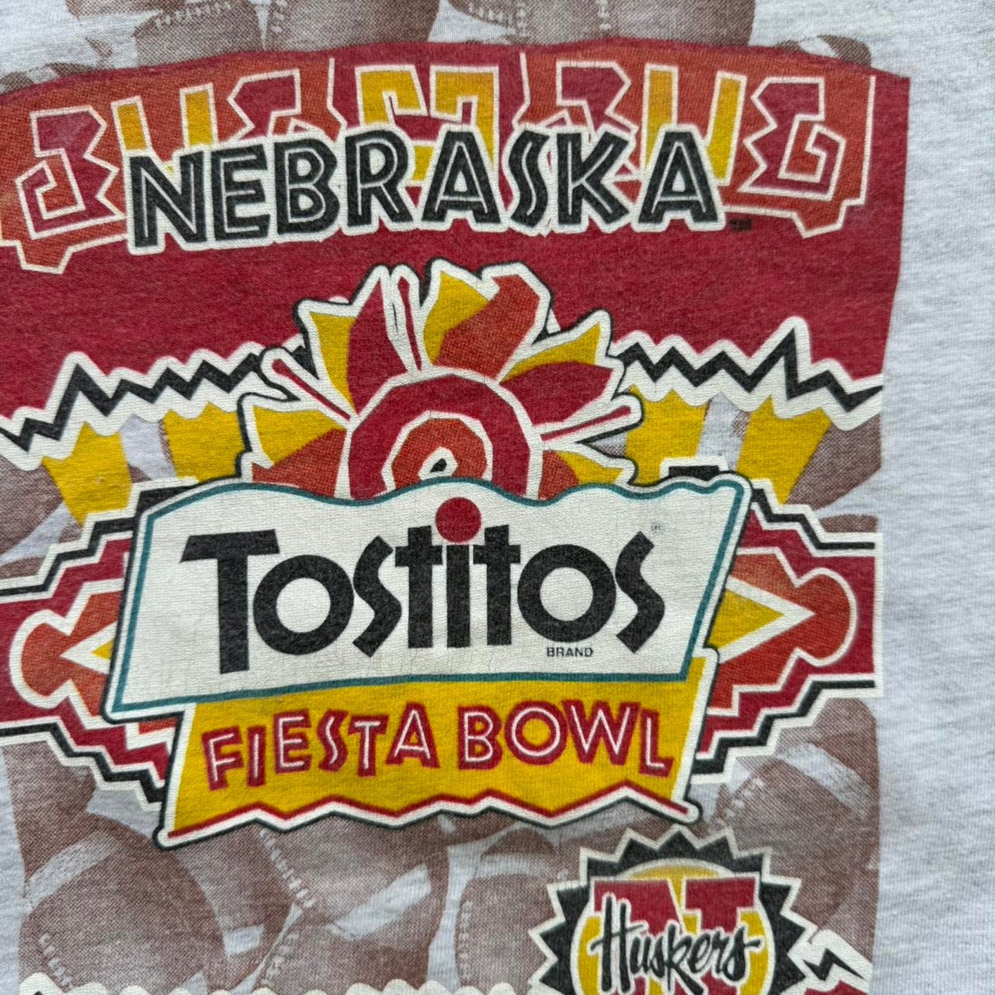 Vintage Nebraska Huskers Fiesta Bowl Chip Bag T-Shirt - Large
