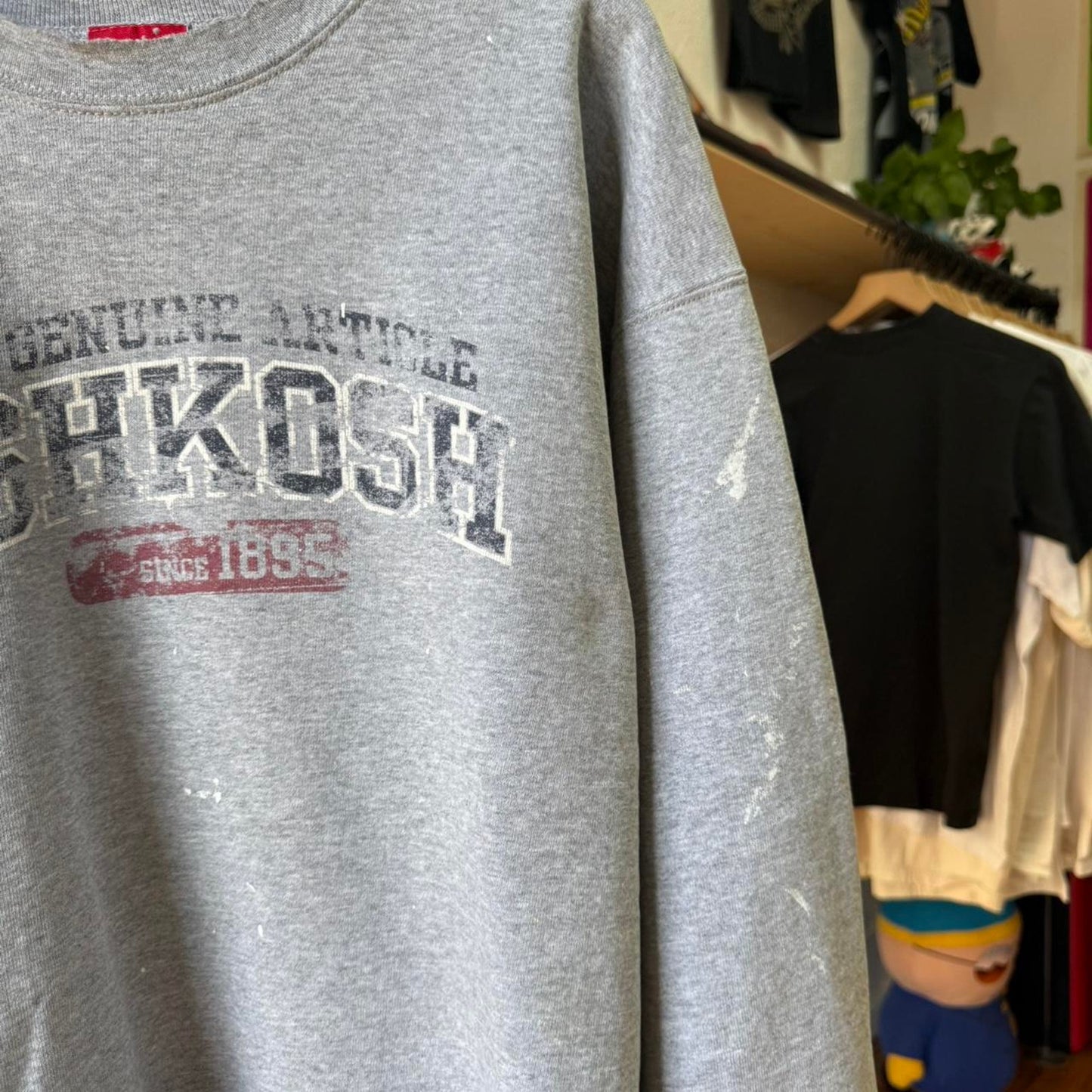 Vintage 90s Oshkosh Paint Splatter Crewneck - X-Large