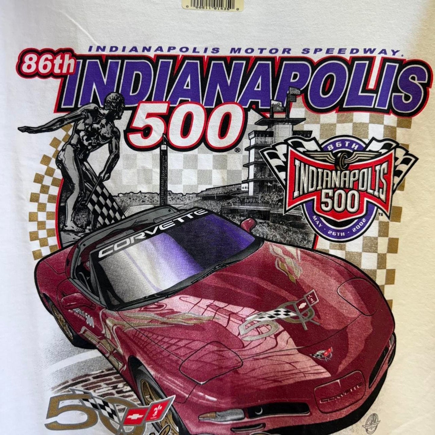 Vintage Indianapolis 500 50th Anniversary Racing Racecar T-Shirt - X-Large