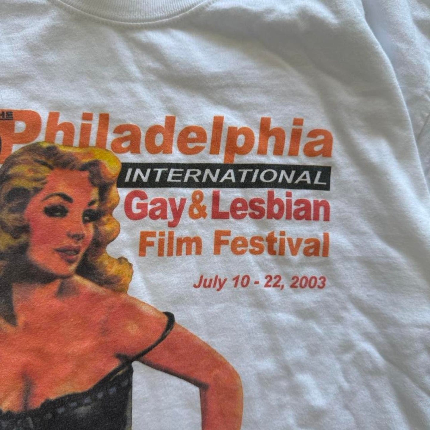 Vintage 2003 Philadelphia Gay and Lesbian Film Festival T-Shirt - Medium