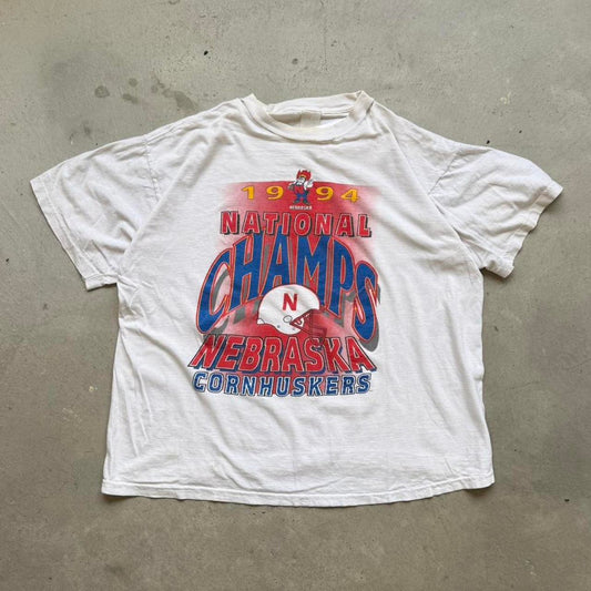 Vintage 1994 Nebraska Huskers National Champs T-Shirt - X-Large