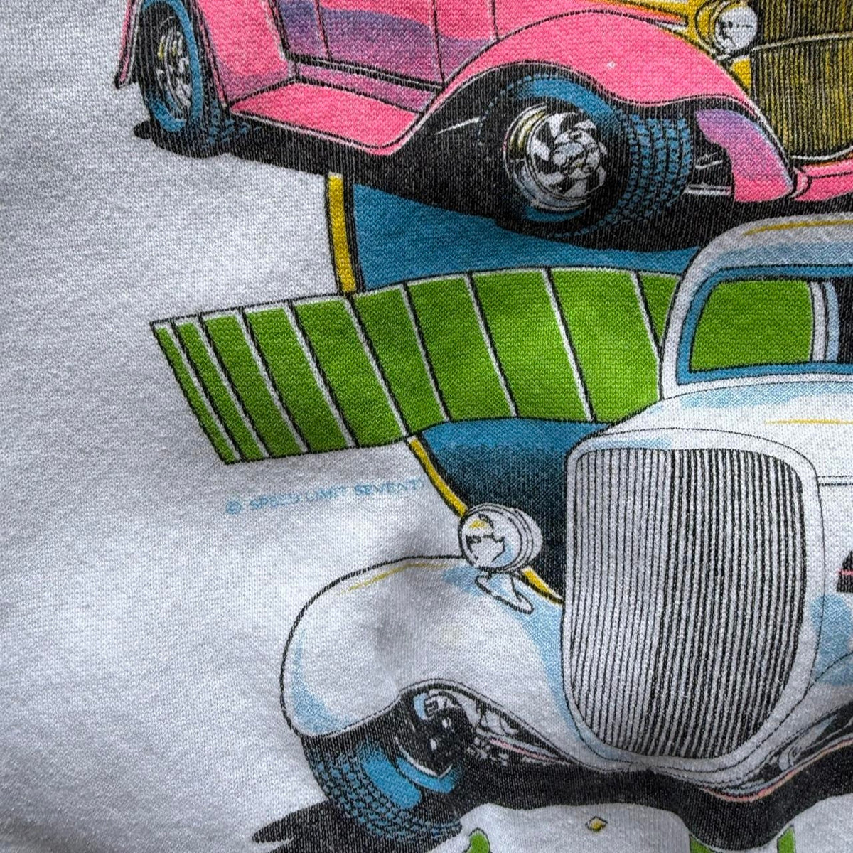 Vintage 90s Street Rods Rule Car Racing Style Crewneck - Large