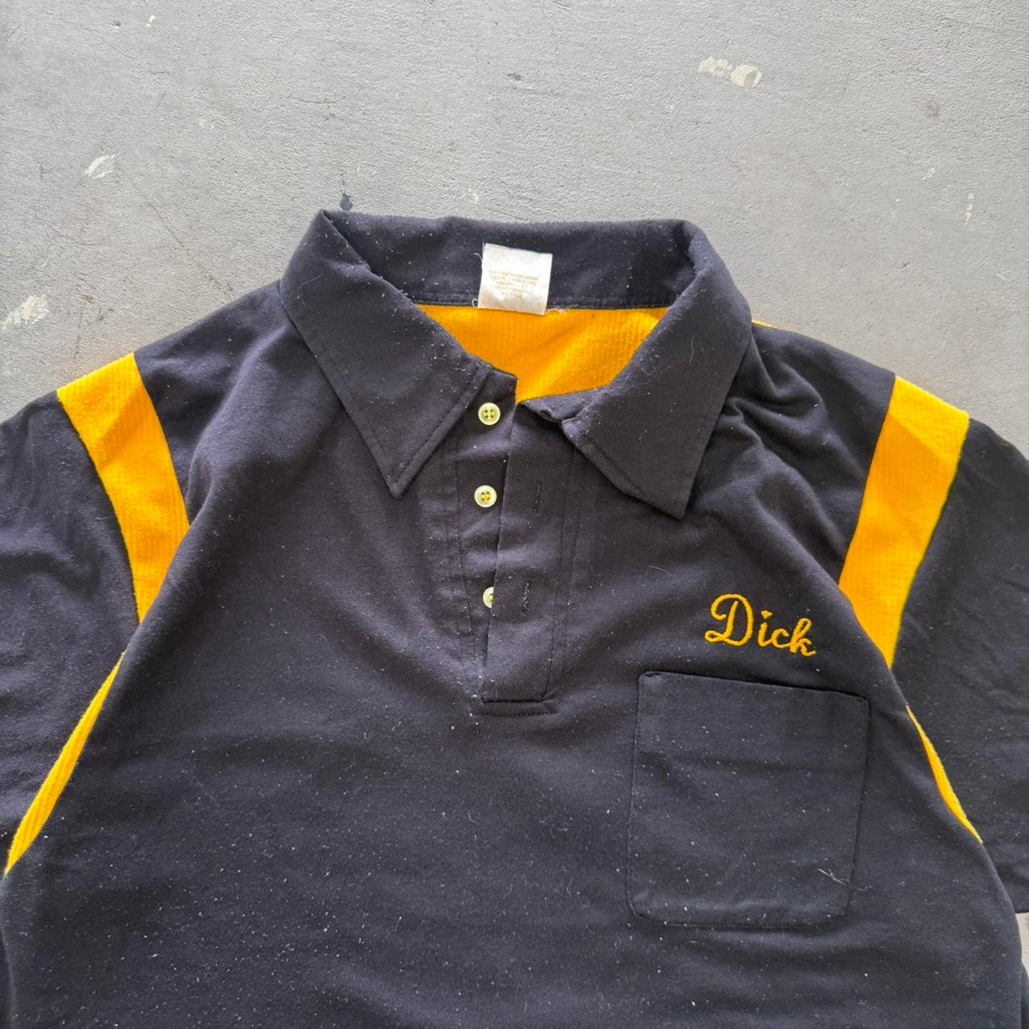 Vintage 80s Chain Stitched Dick Eagles Polo Shirt - X-Large