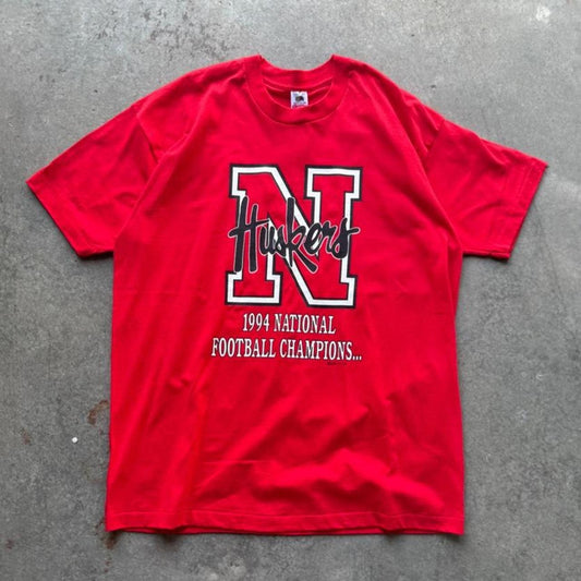 Vintage 1994 Nebraska Huskers National Champions T-Shirt - XX-Large