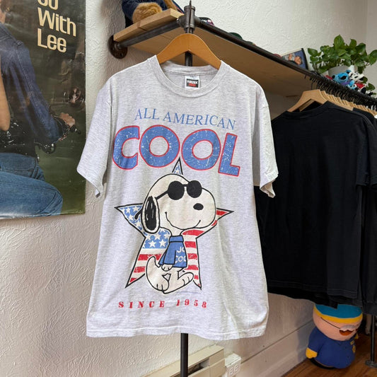 Vintage 90s Snoopy Joe Cool All American T-Shirt - Large