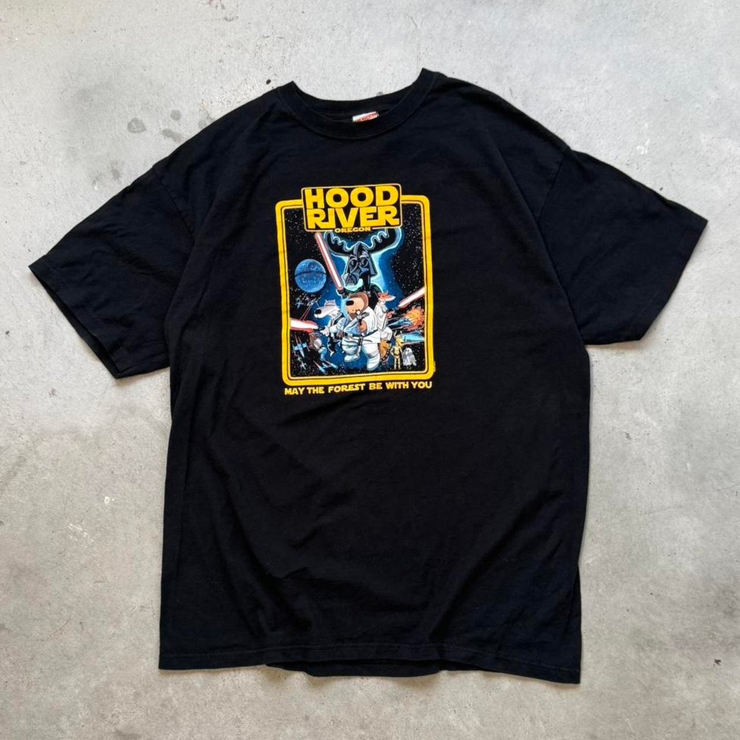 Vintage 90s Star Wars Hood River Oregon Parody T-Shirt - X-Large