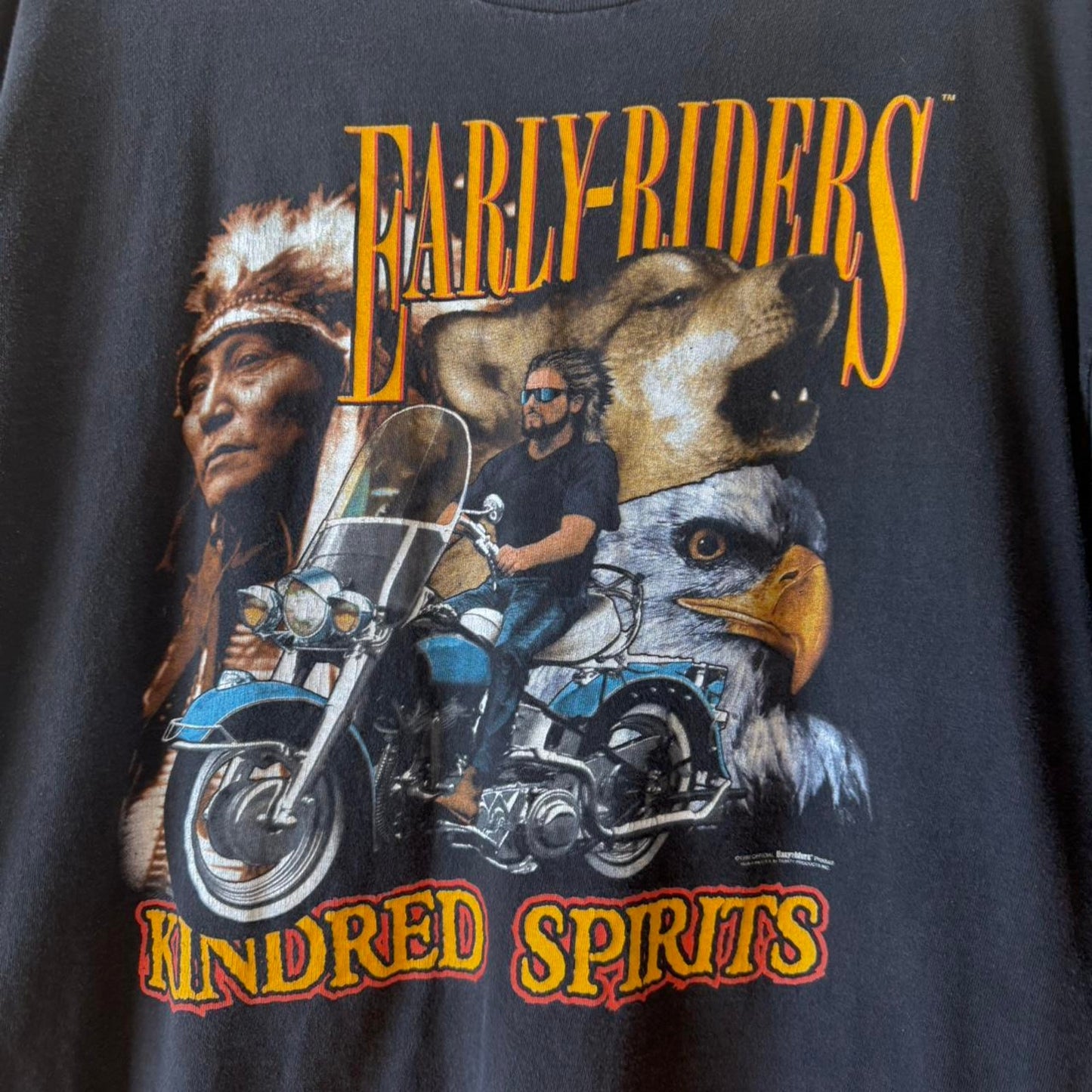Vintage 90s Early Riders Kindred Spirits Harley Biker T-Shirt - X-Large