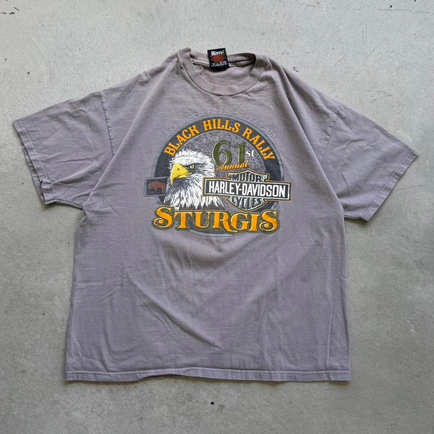 Vintage Harley Davidson Motorcycles Black Hills Rally Biker T-Shirt - X-Large