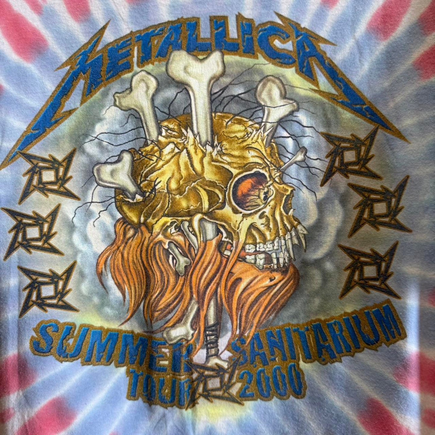 Vintage 2000 Metallica Summer Sanitarium Tie Dye Koran Band T-Shirt