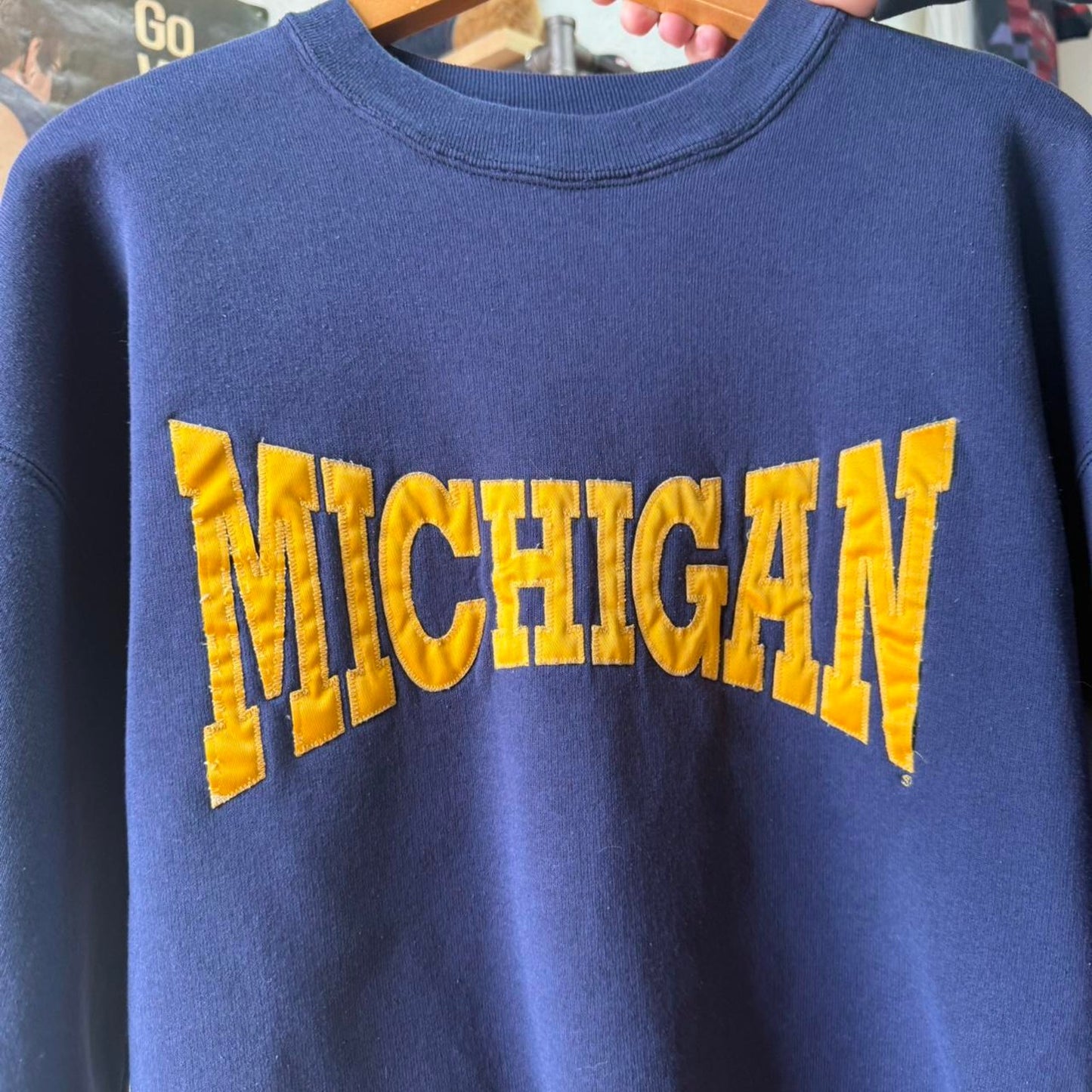 Vintage 90s Michigan University Wolverines Crewneck - Large