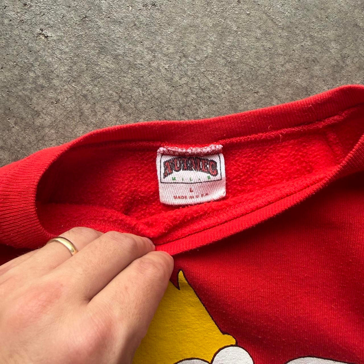 Vintage 90s University of Nebraska Simpsons Crewneck - Large