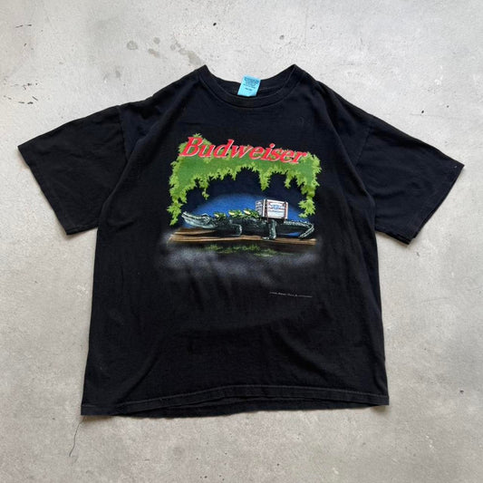 Vintage 90s Budweiser Crocodile This Buds for You Beer T-Shirt - X-Large