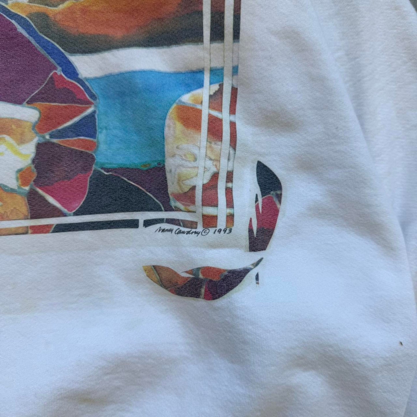 Vintage 90s Native American Folk Art Crewneck - Large