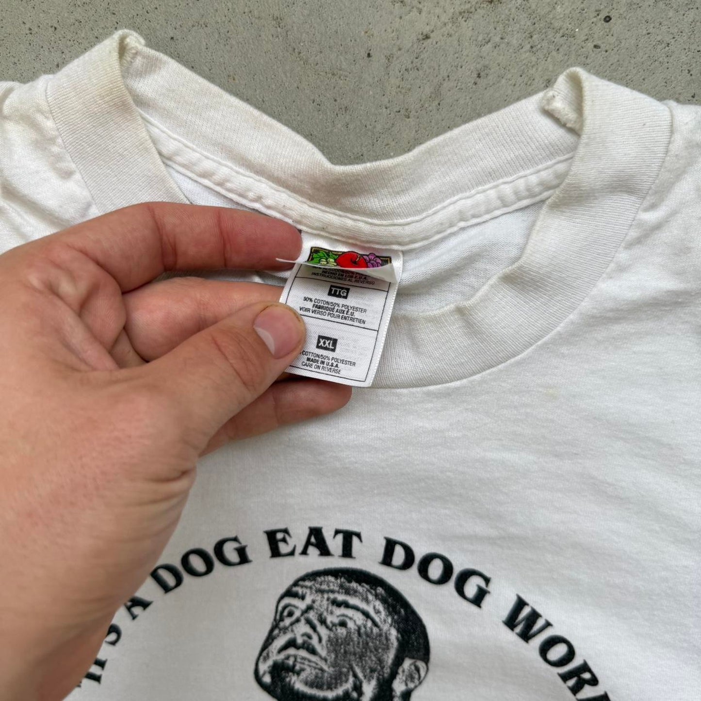 Vintage 90s Mad Dog Vachon Dog Eat Dog World Wrestling Wrestler T-Shirt - XX-Large