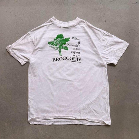 Vintage 90s What if Kuwaits Main Export Were Broccoli T-Shirt - Large
