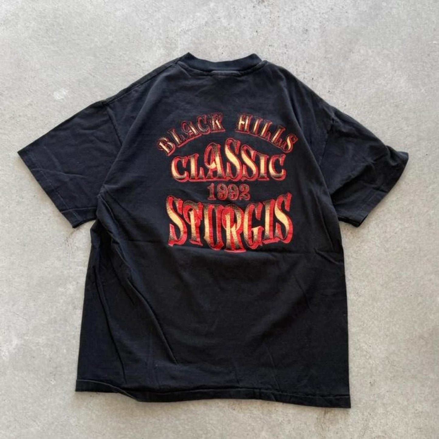 Vintage 1992 Black Hills Motor Classic Sturgis Biker T-Shirt - X-Large