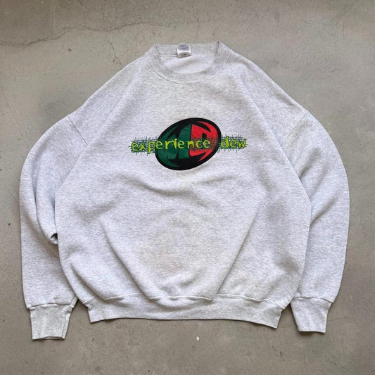 Vintage 90s Mtn Dew Experience Dee Soda Promo Crewneck - XX-Large