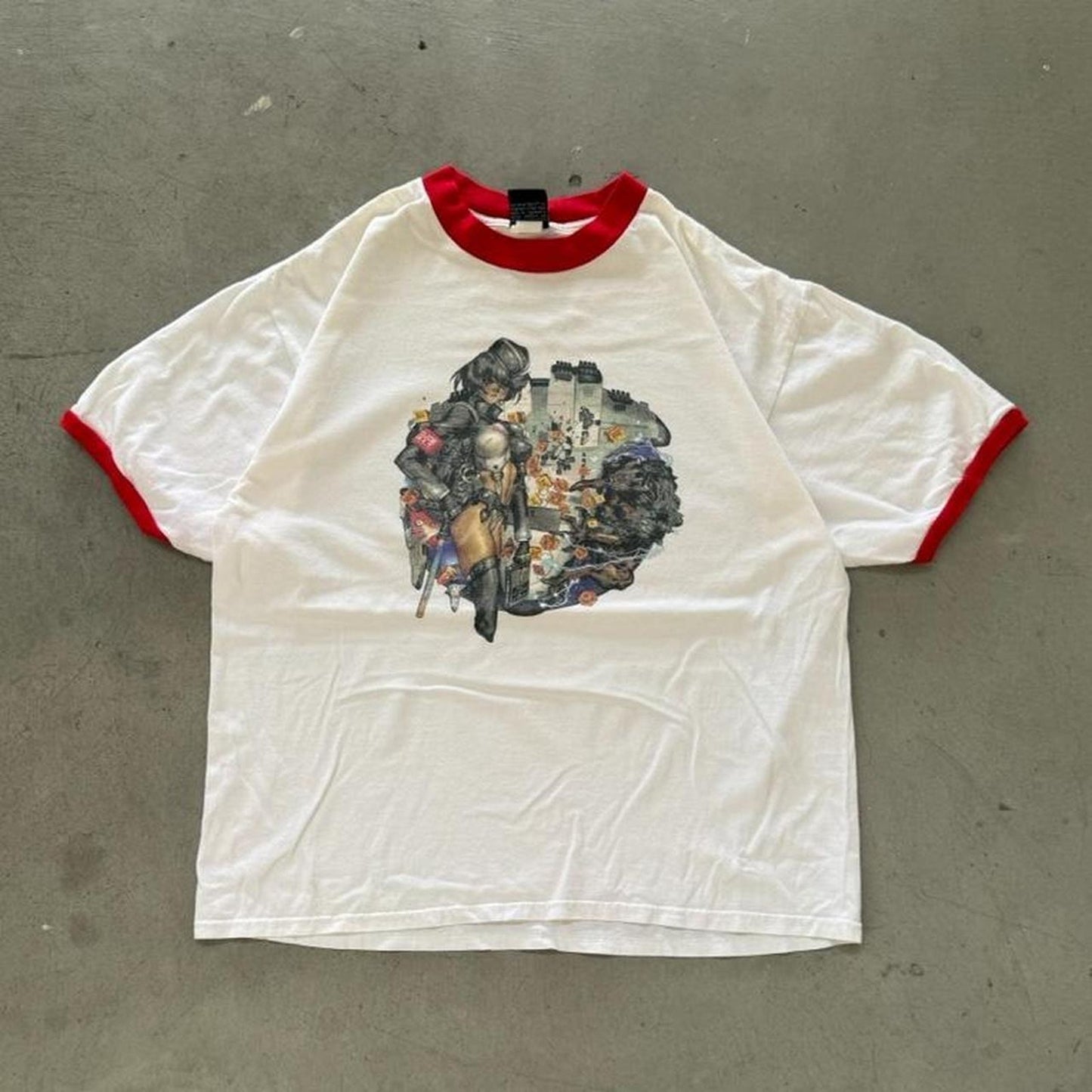 Vintage 90s Masamune Shirow Police Girl Anime Comic T-Shirt - X-Large