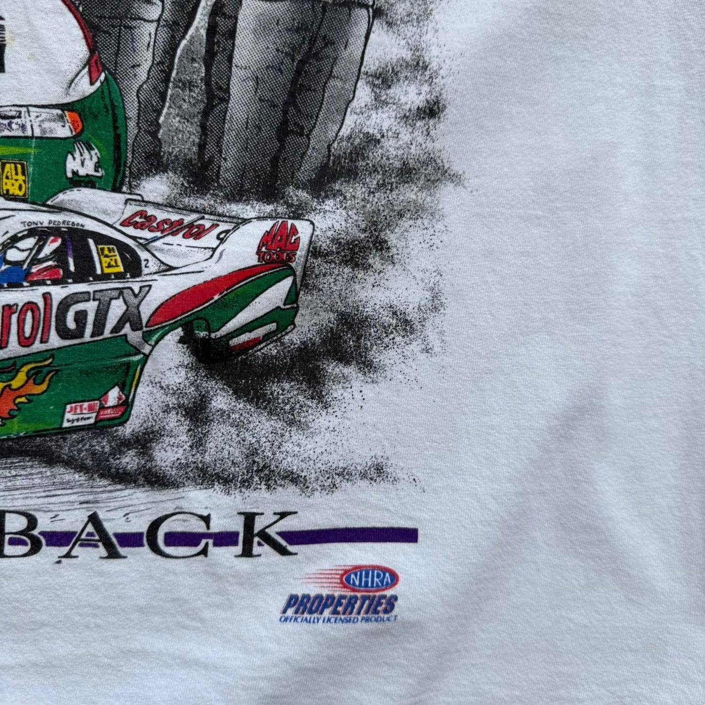 Vintage 90s NHRA Most Wanted The Untouchables Racing NASCAR T-Shirt - X-Large