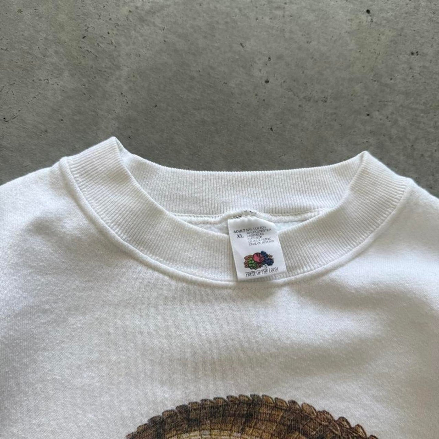 Vintage 90s Budweiser Alcohol Beer Crocodile Frog Crewneck - X-Large