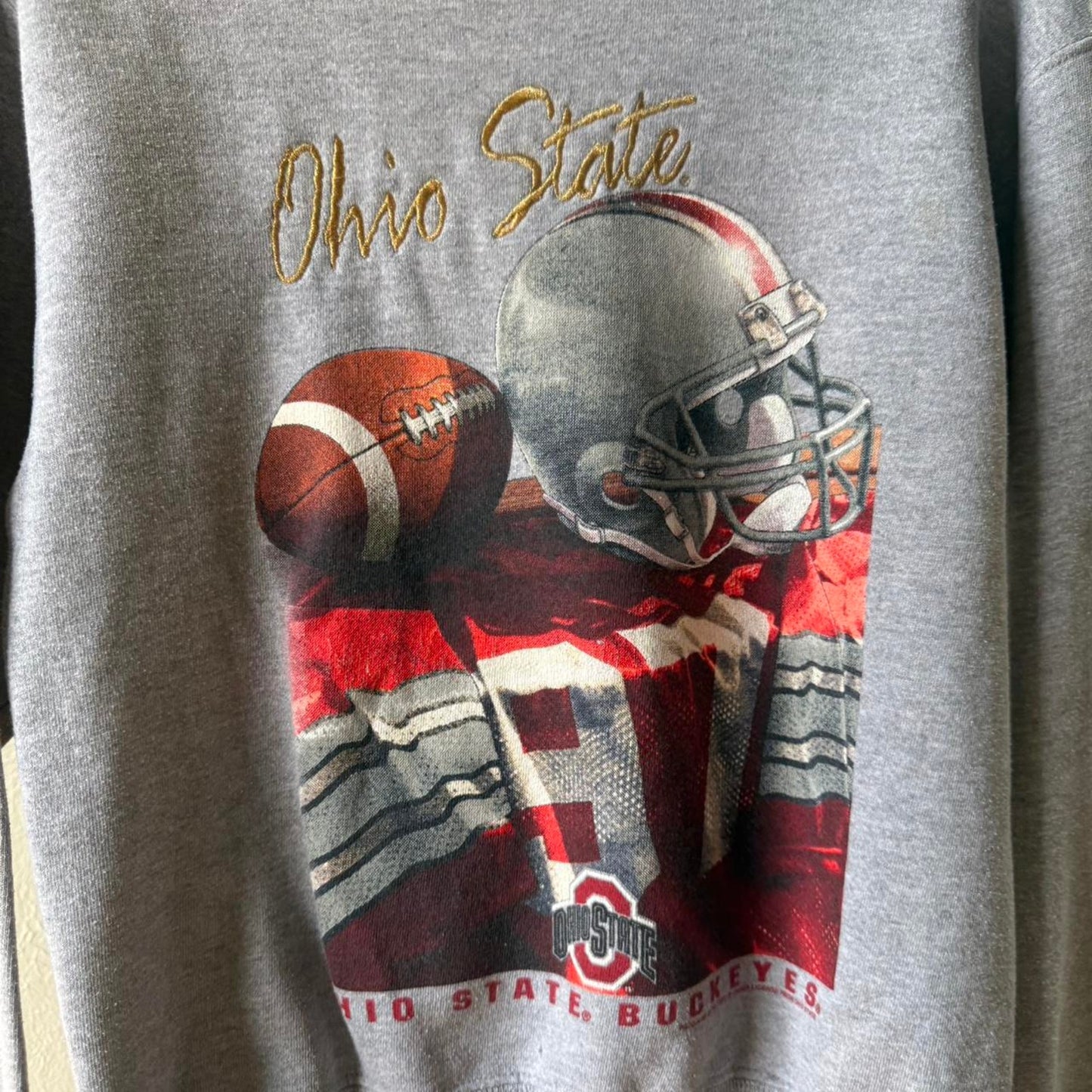 Vintage 90s Ohio State Football Crewneck - X-Large