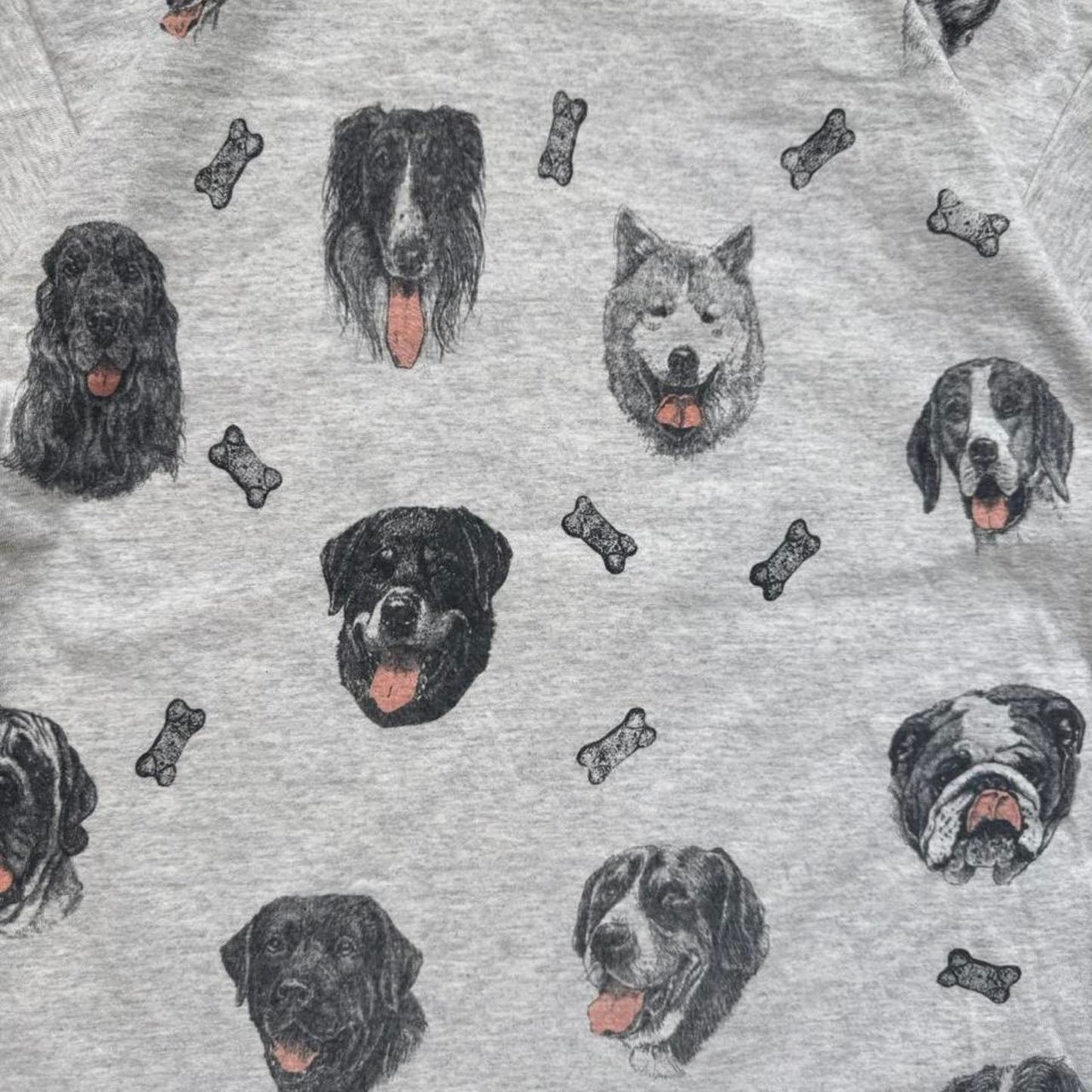 Vintage 90s Dog Animal All Over Print T-Shirt - Large