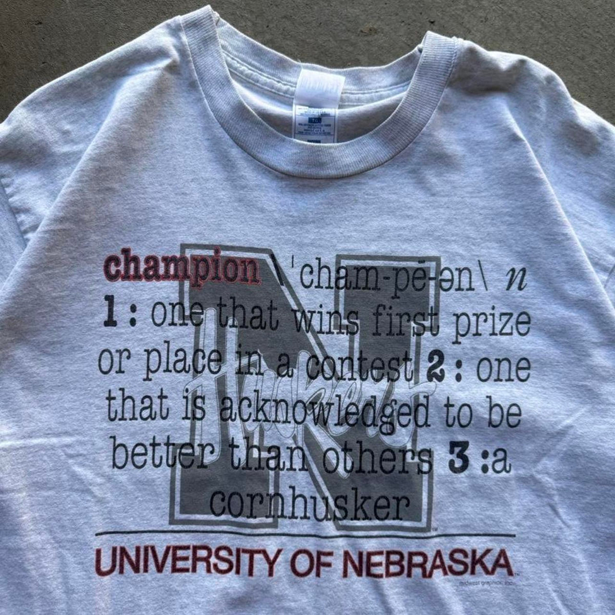 Vintage 90s Nebraska Huskers Definition T-Shirt - X-Large