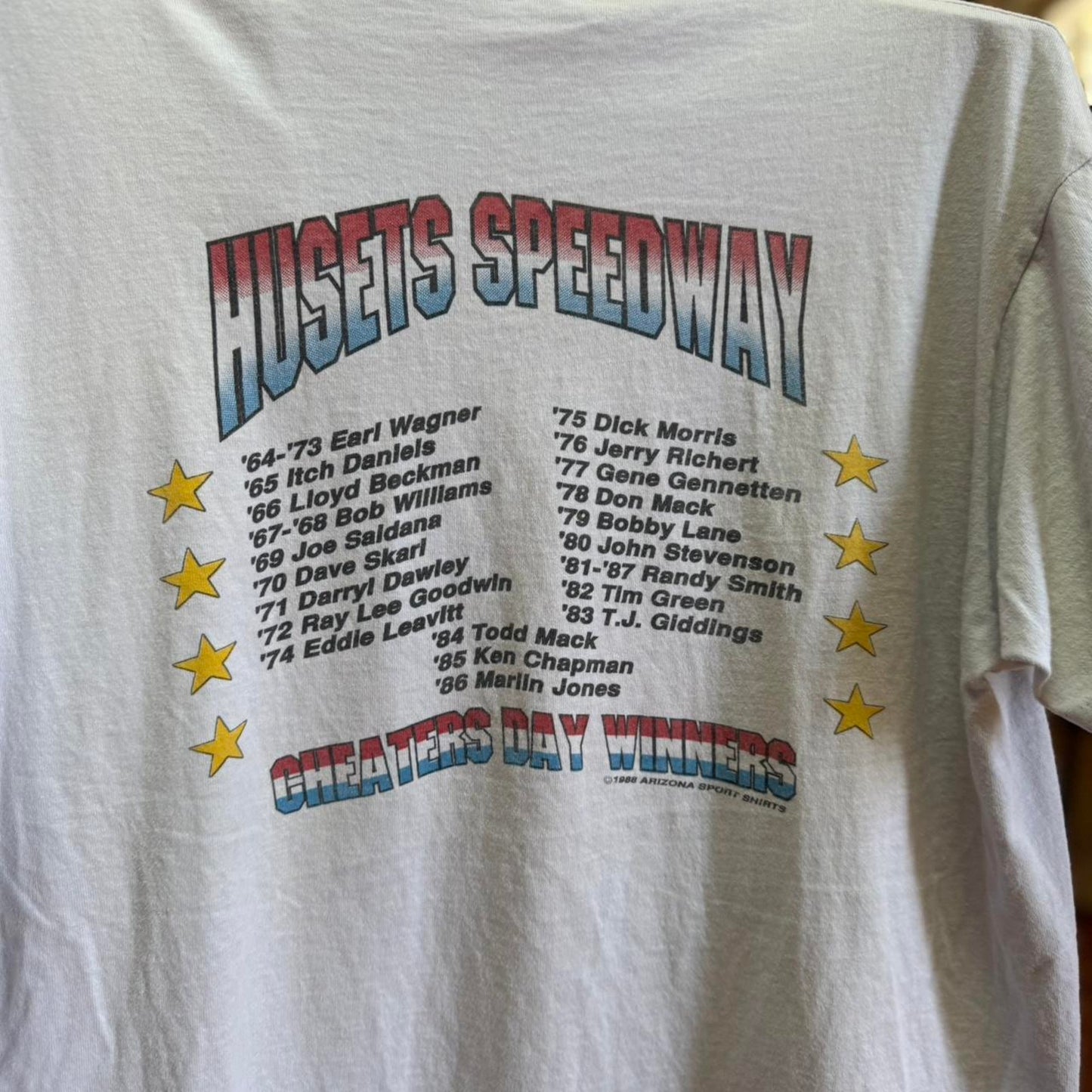 Vintage 80s Knoxville Nationals Racing Race Car NASCAR T-Shirt