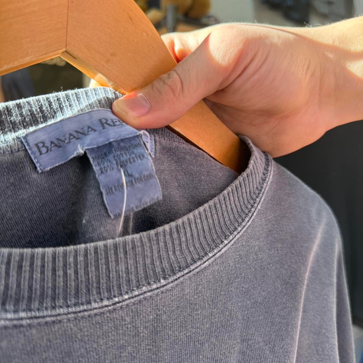 Vintage 90s Banana Republic Authentic Sportswear Embroidered Crewneck - Large