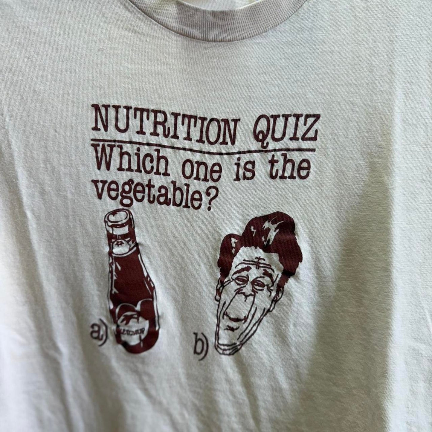 Vintage 80s Richard Nixon Which One is the Vegetable T-Shirt