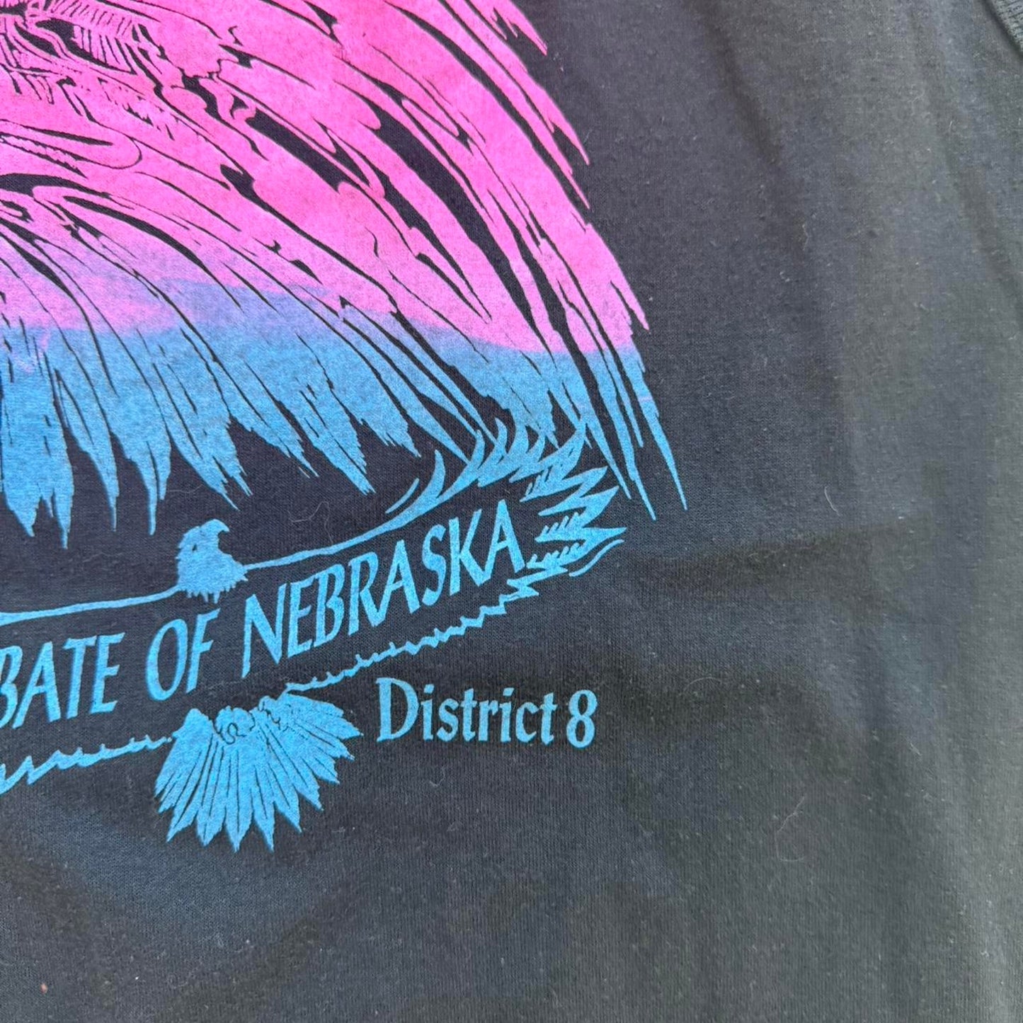 Vintage 1991 Motorcycle Show Nebraska Eagle Biker Sleeveless T-Shirt - Large