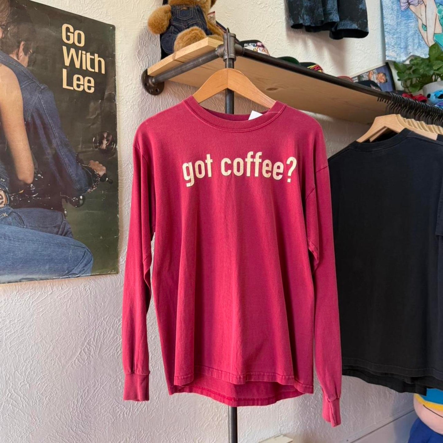 Vintage 90s Got Coffee House Long Sleeve T-Shirt - Medium