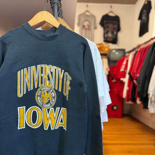 Vintage 80s Iowa Hawkeyes University Collegiate Crewneck - Medium