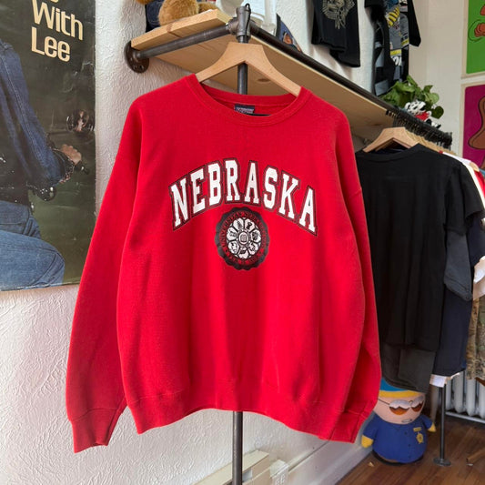 Vintage 90s Nebraska Huskers Crest Crewneck - X-Large