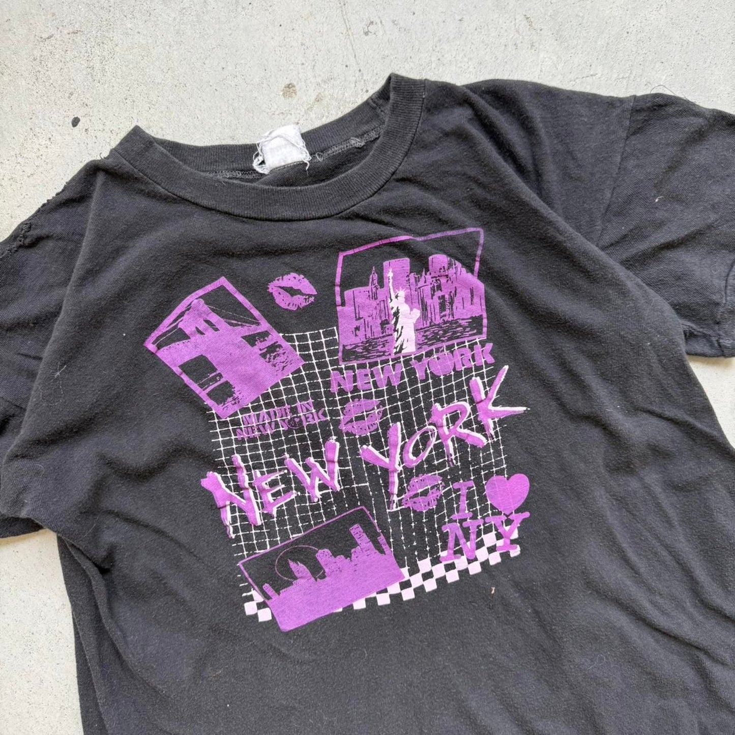Vintage 90s New York Crop T-Shirt - X-Large (W)