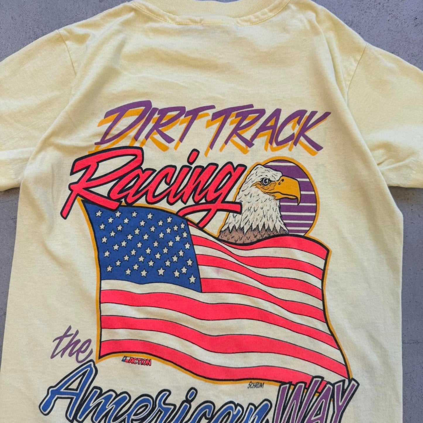 Vintage 90s Hangin Tough Dirt Track Racing T-Shirt - Kids Medium